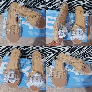 New Bakers Bks Women Studded Espadrille Flat Sandals